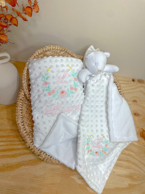 kit personalizável Cobertinha Bubble Soft + Naninha Afeto